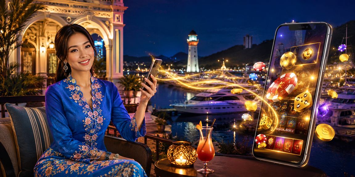 Pengguna wanita Malaysia bermain kasino mudah alih fachai68 di Langkawi